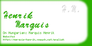 henrik marquis business card